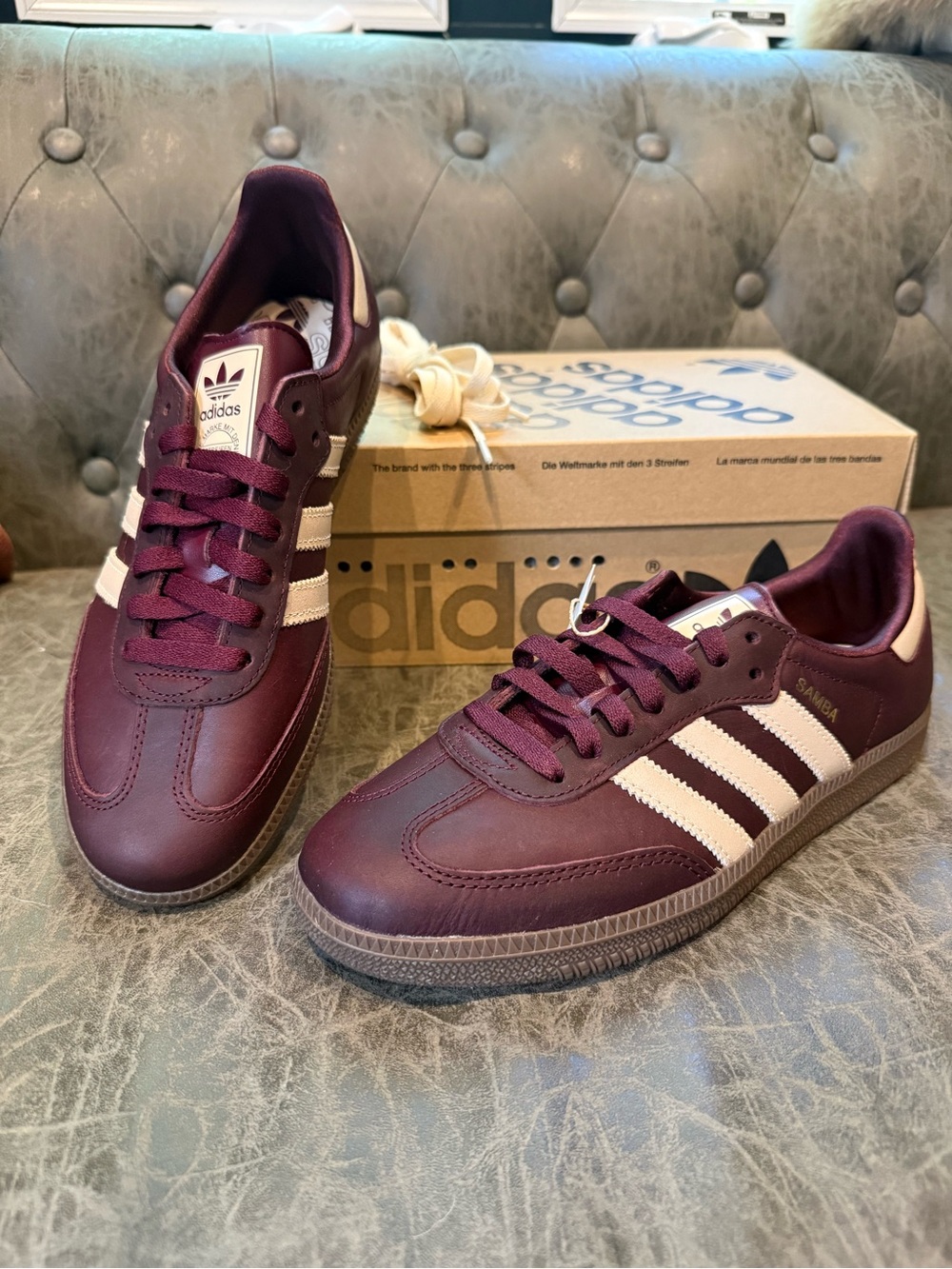 adidas Samba OG WMNS “Maroon Crystal Sand” IF7004 - Picture 3 of 10